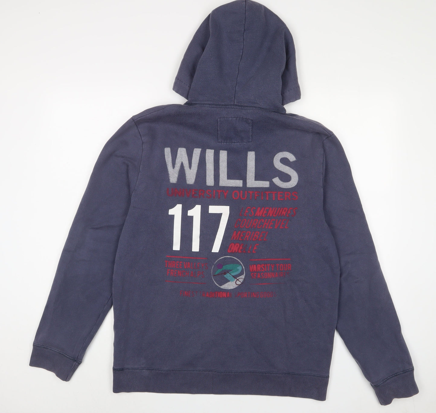 Jack Wills Mens Blue Cotton Pullover Hoodie Size M