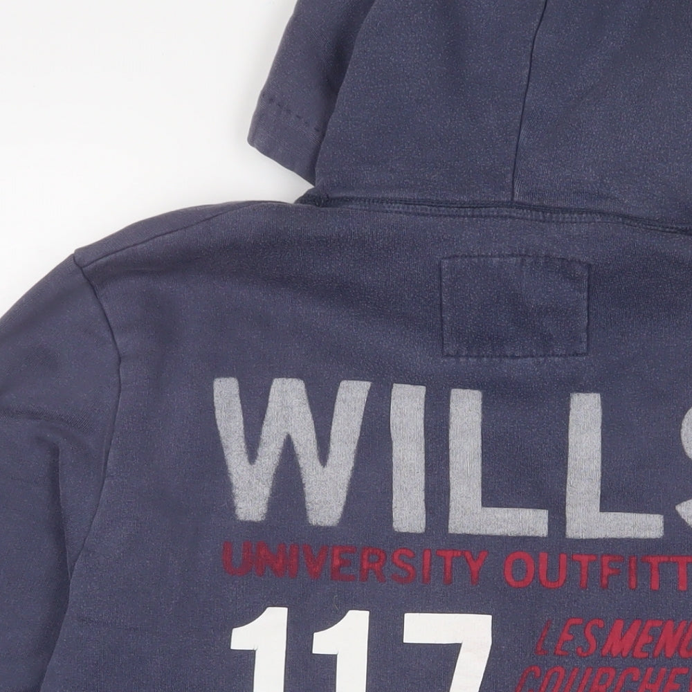 Jack Wills Mens Blue Cotton Pullover Hoodie Size M