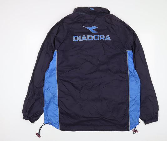 Diadora Mens Blue Jacket Size M Zip