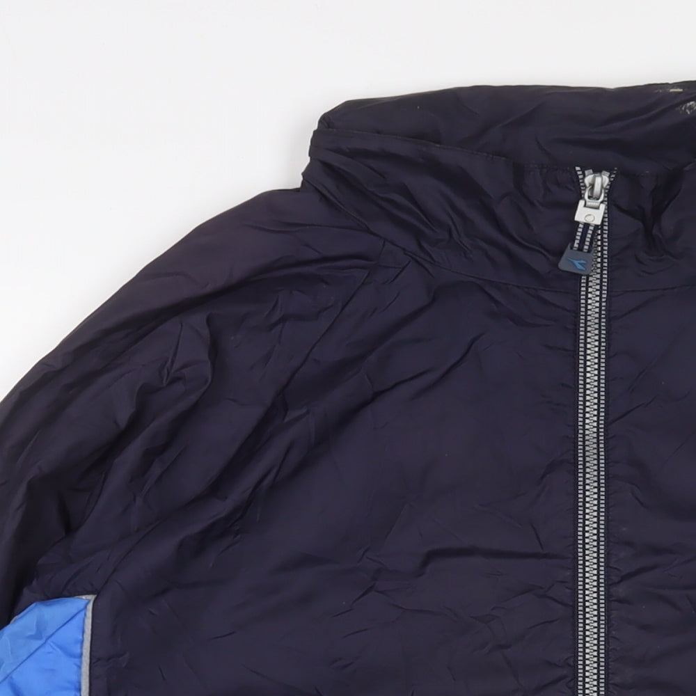 Diadora Mens Blue Jacket Size M Zip
