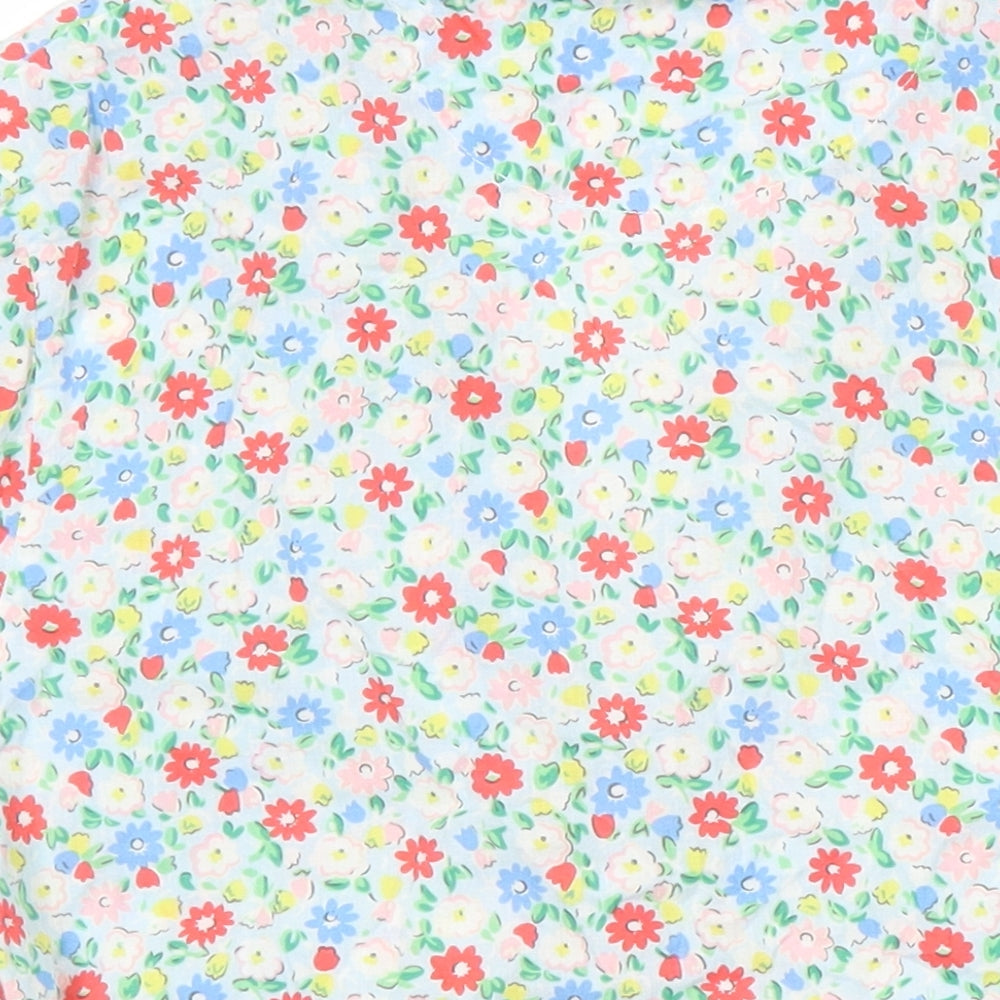 Cath Kidson Womens Multicoloured Floral 100% Cotton Basic Blouse Size XS Collared