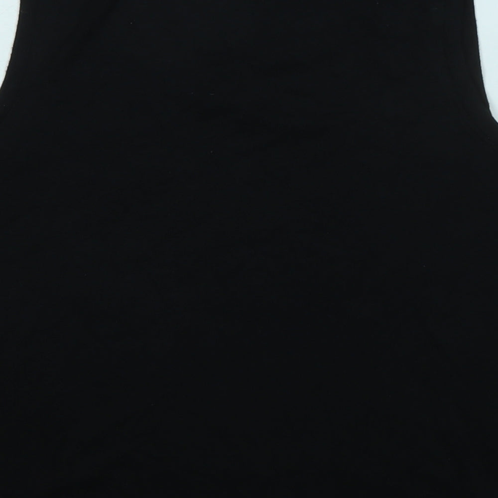Gap Womens Black Polyester Basic Tank Size M Scoop Neck