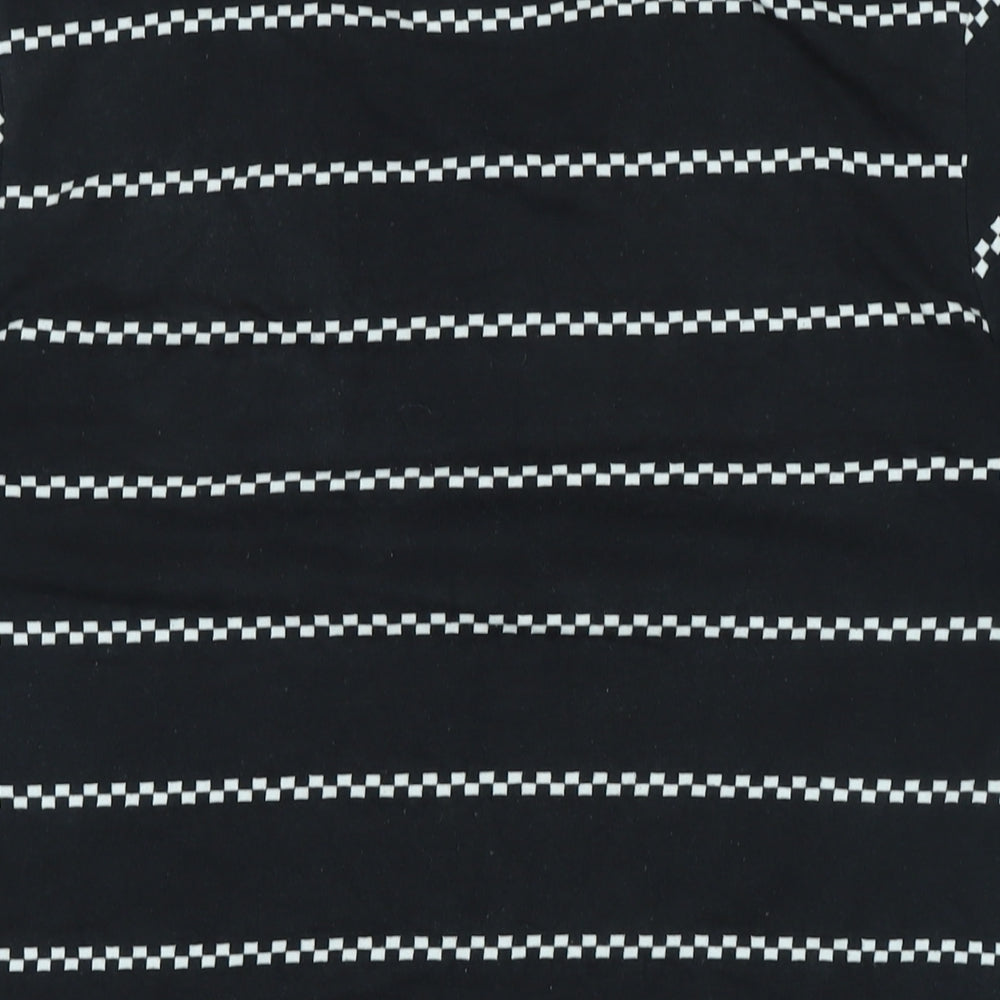 quidado con el pero Womens Black Cotton Basic T-Shirt Size M Crew Neck