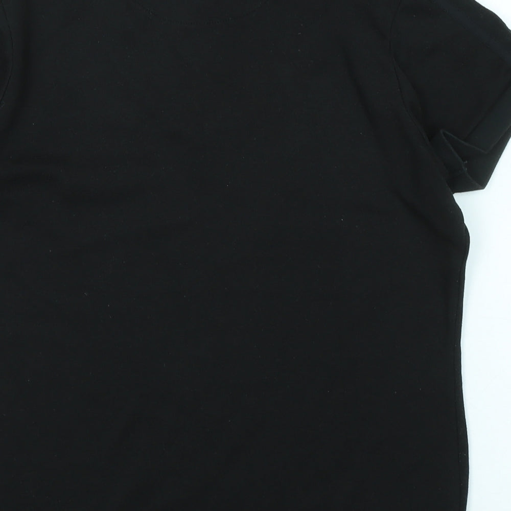 Womens UK Size 10 Lonsdale Black Cotton T-Shirt