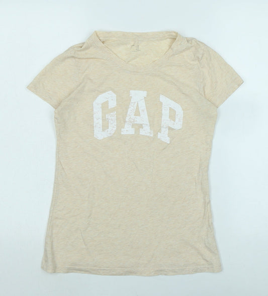Gap Womens Black Cotton Basic T-Shirt One Size Crew Neck