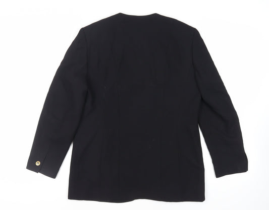 ara Womens Black Jacket Blazer Size 12 Button - Vintage