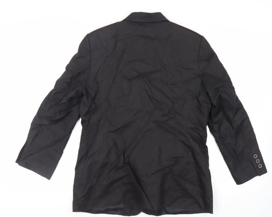 St Bernard Womens Black Jacket Blazer Size 14 Button