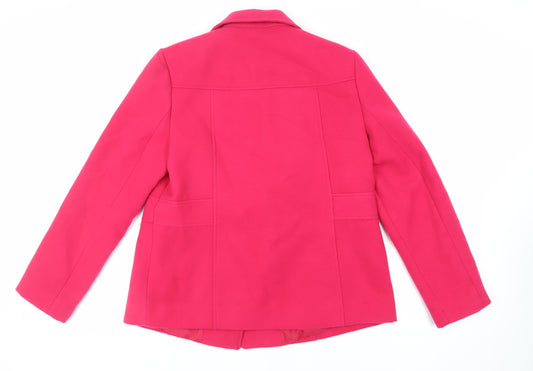 BHS Womens Pink Jacket Size 14 Button