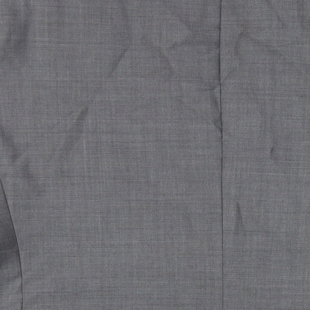 Brand and care label for Autograph men’s grey wool jacket suit jacket, size 44, regular