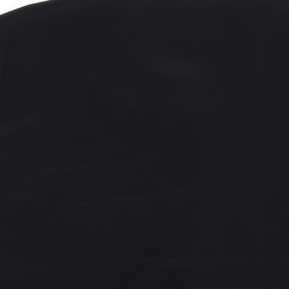 St Michael Womens Black Polyester Basic T-Shirt Size 16 Round Neck