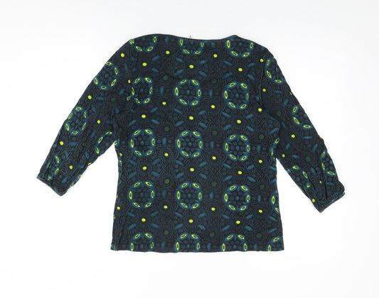 Womens UK Size S Klass Blue Viscose T-Shirt