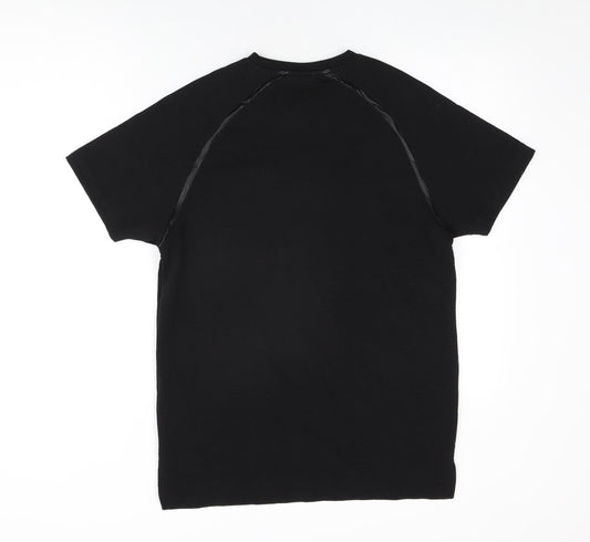 Creative Recreation Mens Black Polyester T-Shirt Size M Round Neck