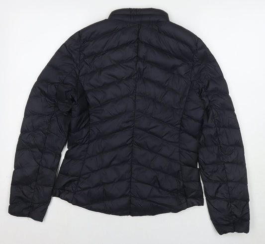 Marks and Spencer Womens Black Puffer Jacket Coat Size 6 Zip