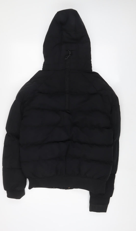 Kings Will Dream Womens Black Quilted Coat Size S Zip