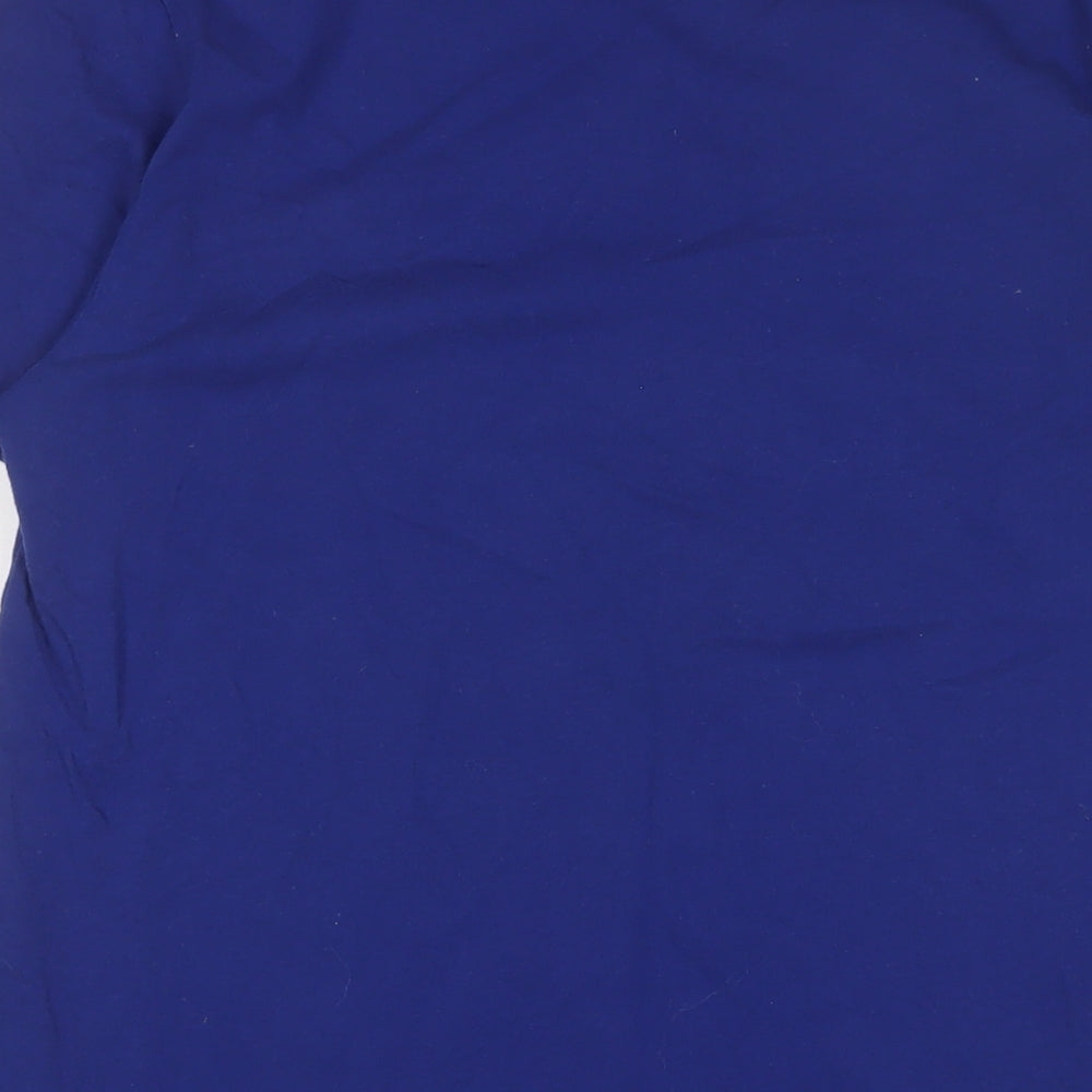 Levi's Womens Blue Cotton Basic T-Shirt Size M Crew Neck - Embroidered