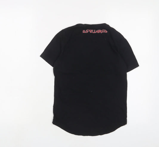 Dsquared2 Boys Black Cotton Basic T-Shirt Size 10 Years Crew Neck Pullover