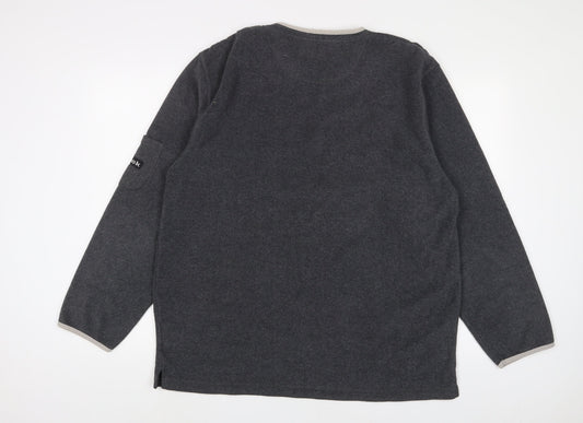 Reebok Mens Grey Polyester Pullover Sweatshirt Size L