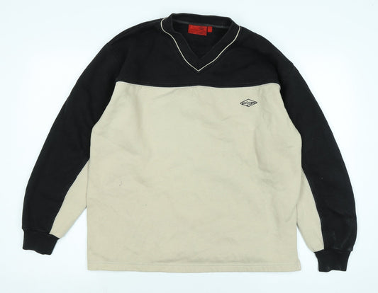 Additional front view of Lee Cooper men’s beige polyester pullover sweatshirt, size M, - lee cooper