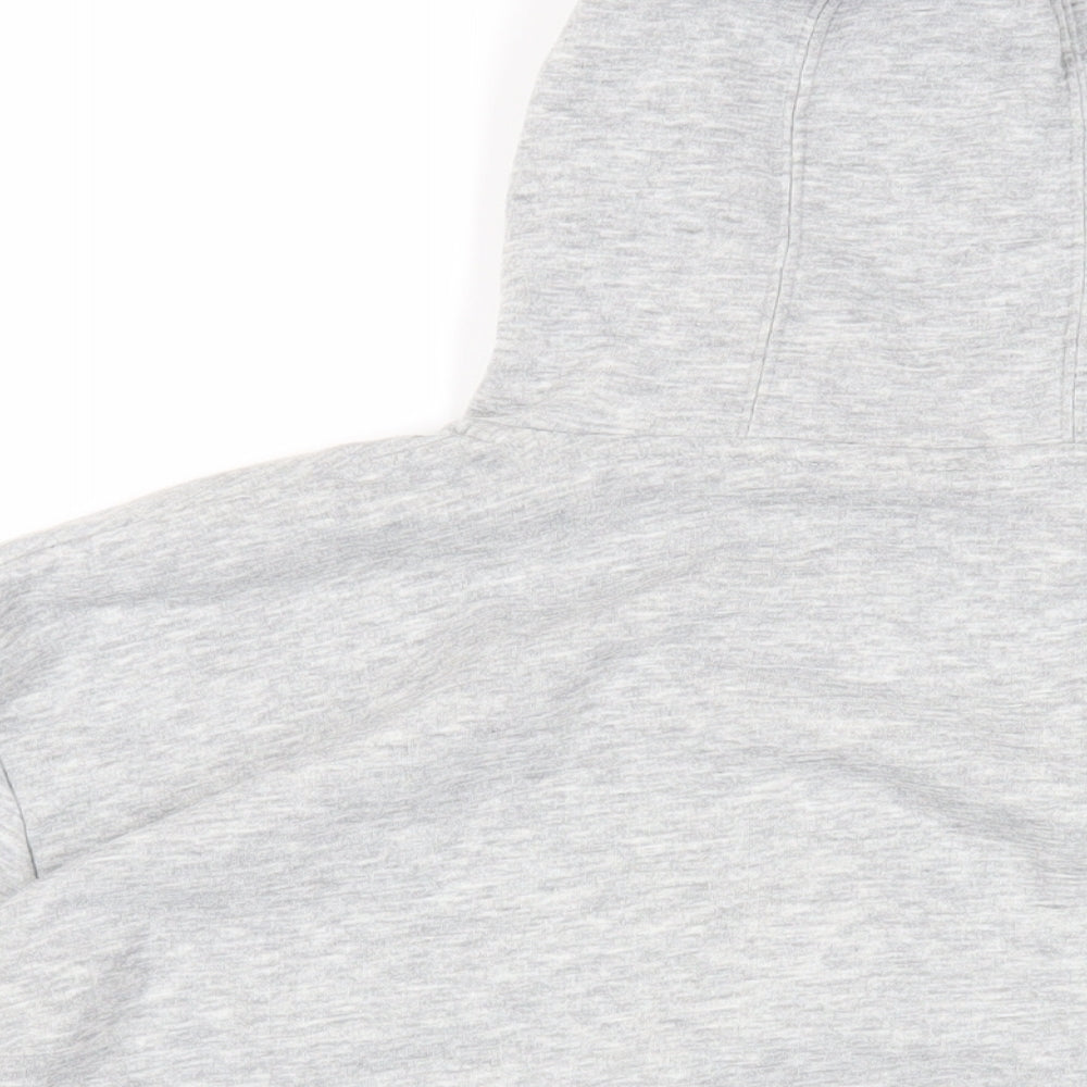 Slazenger Mens Grey Polyester Full Zip Hoodie Size L - Logo Pockets