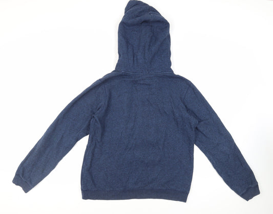 Jack Wills Womens Blue Cotton Pullover Hoodie Size 14 Pullover - Logo Pockets
