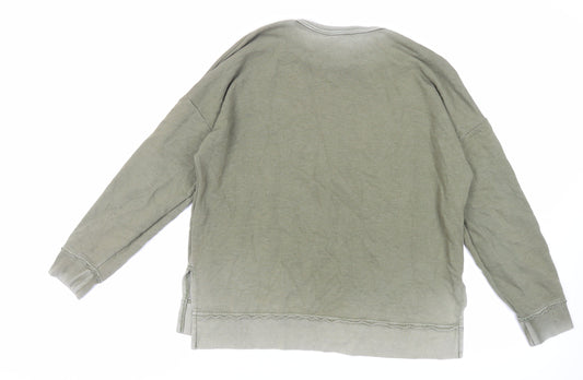 Buffalo Womens Green Cotton Pullover Sweatshirt Size M Pullover