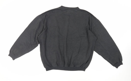 Lee Mens Grey Cotton Pullover Sweatshirt Size L - Vintage Logo