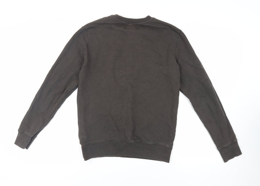 Calvin Klein Jeans Mens Green Cotton Pullover Sweatshirt Size XS - Logo