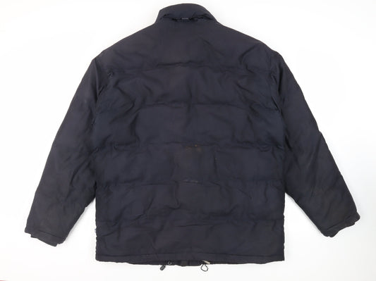 Ocean Bay Mens Black Puffer Jacket Jacket Size XL Zip