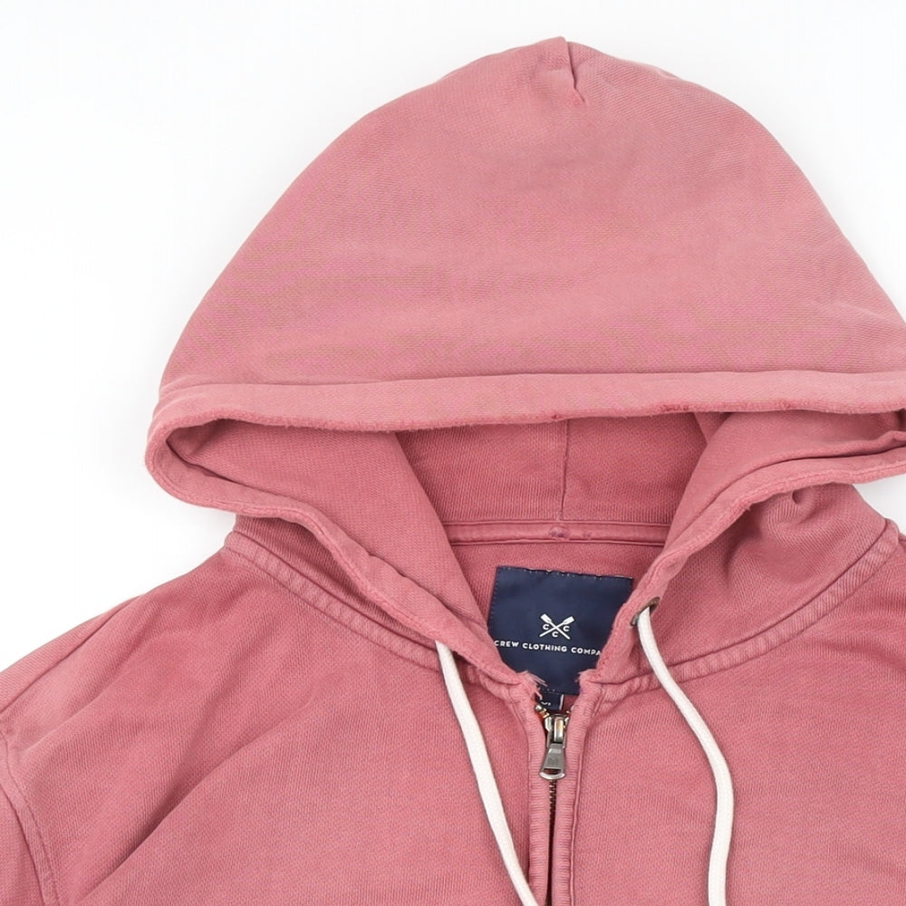 Crew Clothing Womens Pink Polyester Full Zip Hoodie Size XL