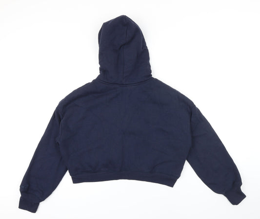 Hollister Womens Black Polyamide Fibre Full Zip Hoodie Size XS Zip - Fleece lining