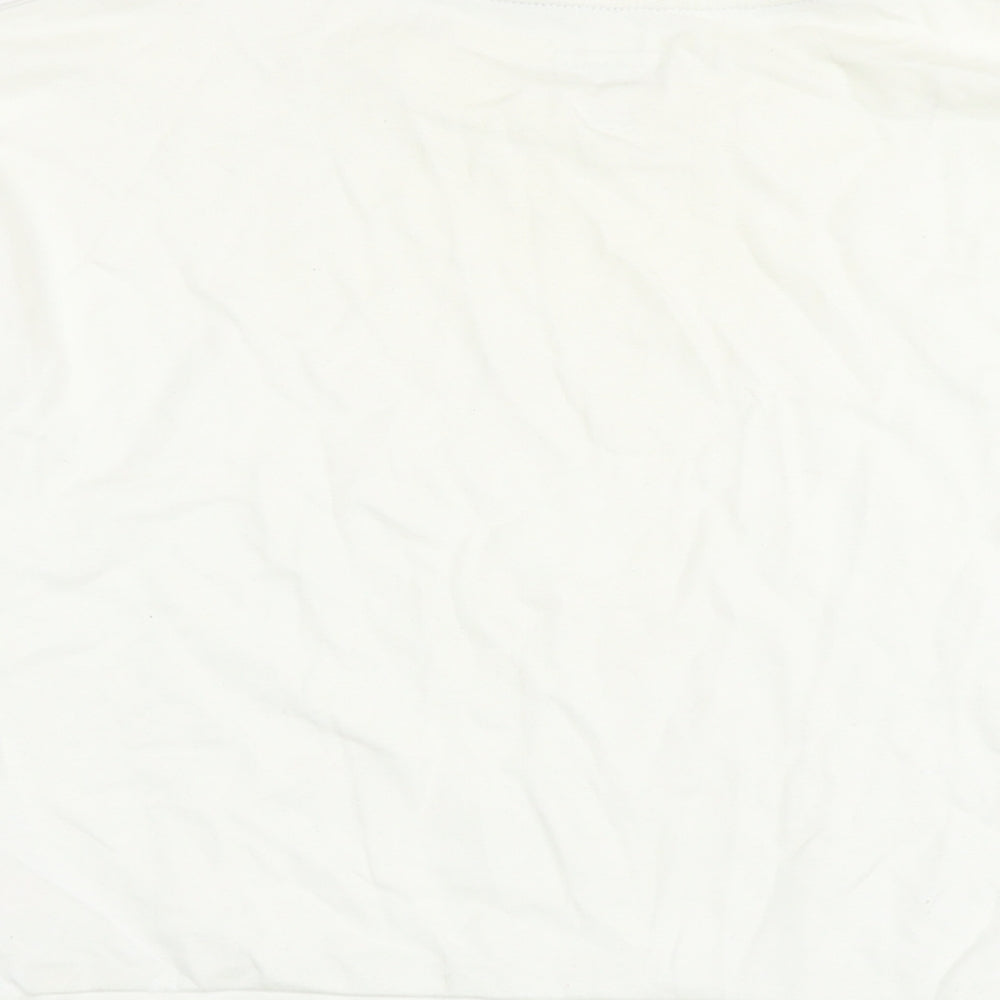 Jack Wills Womens White Cotton Pullover Hoodie Size 10 Pullover - Logo
