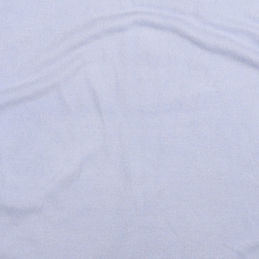Marks and Spencer Womens Blue Round Neck Acrylic Pullover Jumper Size 14