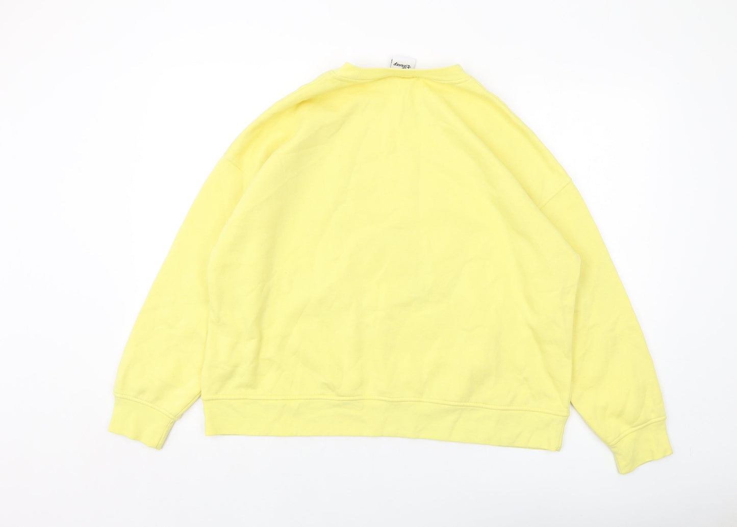 Disney Womens Yellow Polyester Pullover Sweatshirt Size 14 Pullover
