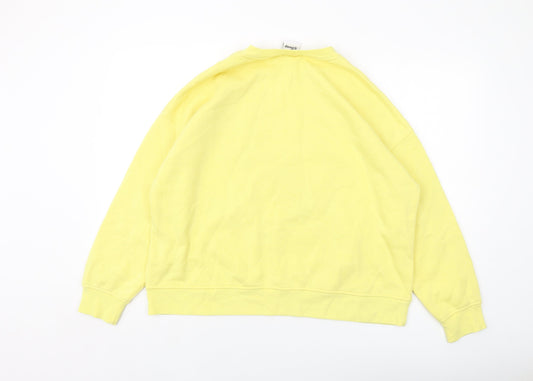 Disney Womens Yellow Polyester Pullover Sweatshirt Size 14 Pullover