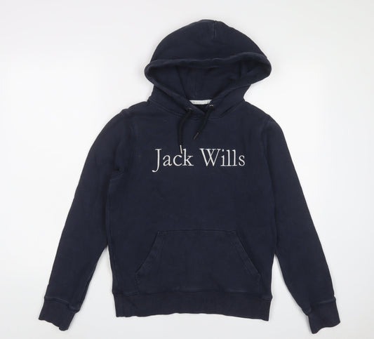 Womens UK 8 Regular Jack Wills Blue Pullover Hoodie