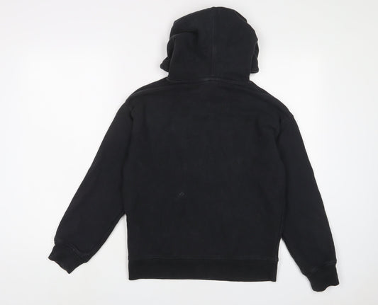 Levi's Womens Black Cotton Pullover Hoodie Size 2XS Pullover - Logo, Embroidered