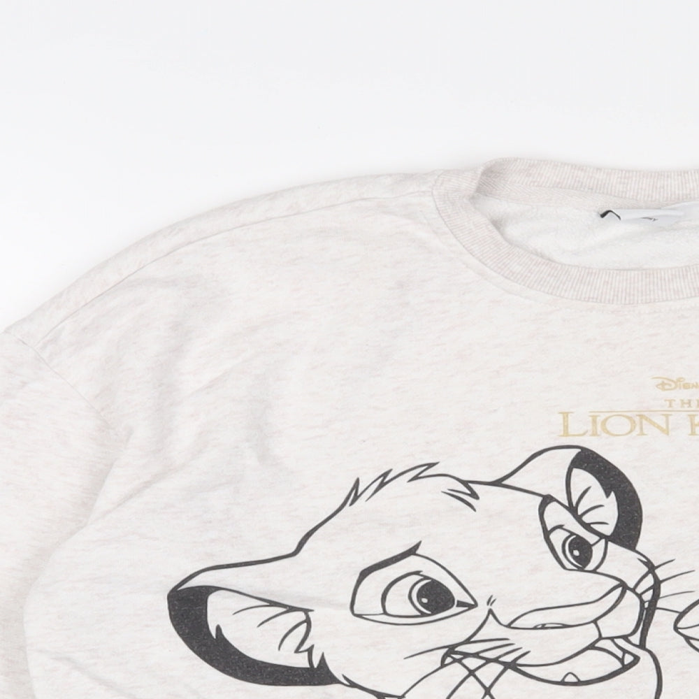 Disney Womens Beige Cotton Pullover Sweatshirt Size S Pullover - The Lion King