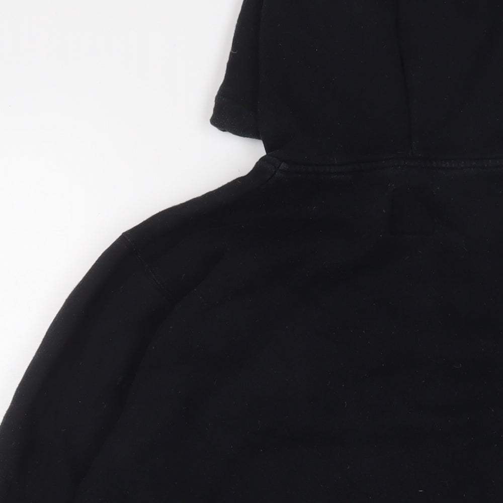 Jack Wills Mens Black Cotton Pullover Hoodie Size S