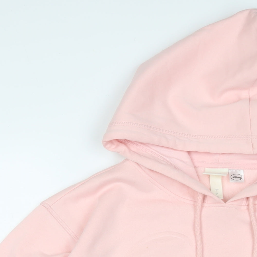Disney Womens Pink Cotton Pullover Hoodie Size L Pullover - Mickey Mouse