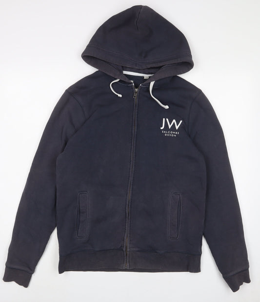 Mens UK M Regular Jack Wills Blue Full Zip Hoodie