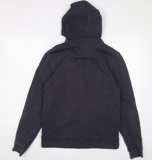 Jack Wills Mens Blue Cotton Full Zip Hoodie Size M