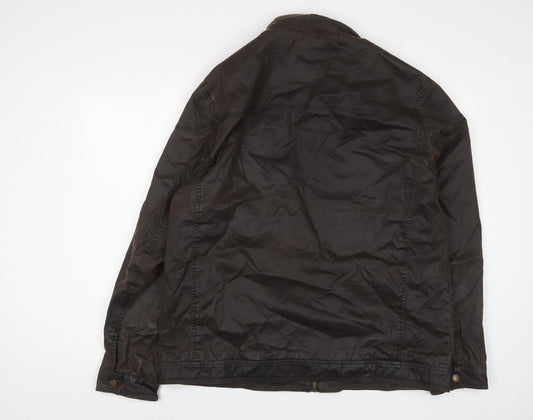 Trait Mens Brown Jacket Size L Zip