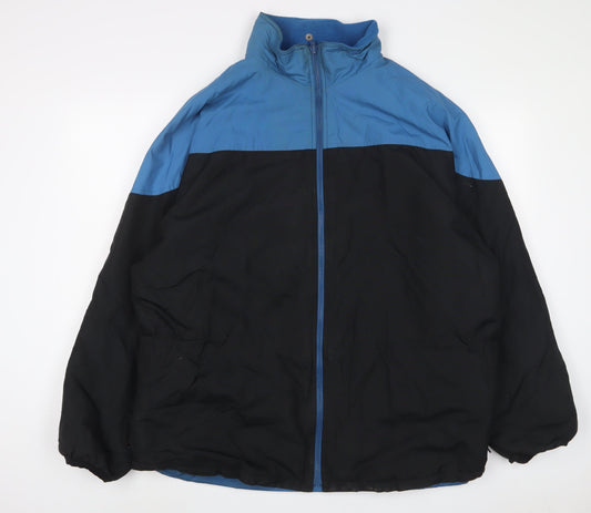 Cotton Traders Mens Black Jacket Coat Size L Zip