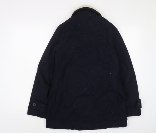 Jack Wills Womens Blue Jacket Coat Size 8 Button