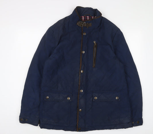 Crew Clothing Mens Blue Jacket Size L Zip