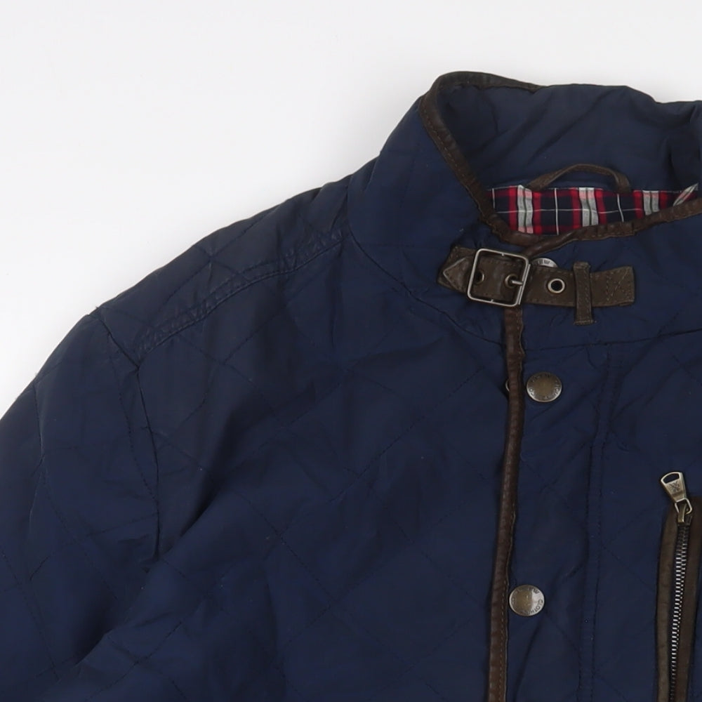 Crew Clothing Mens Blue Jacket Size L Zip