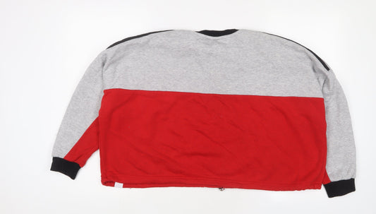 Disney Womens Red Cotton Pullover Sweatshirt Size M Pullover - Mickey Mouse