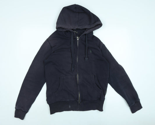 Additional front view of French Connection men’s blue jacket, size S, zip - french connection