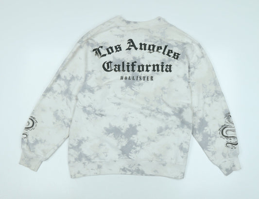 Hollister Mens White Cotton Pullover Sweatshirt Size XS - Hollister