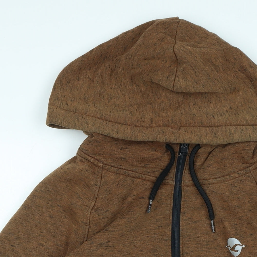 Hollister Mens Brown Jacket Size XS Zip - Hollister